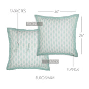 Avani Sea Glass Fabric Euro Sham 26x26