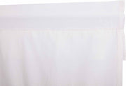 Muslin Ruffled Bleached White Prairie Short Panel Set of 2 63x36x18