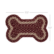 Burgundy Tan Indoor/Outdoor Small Bone Rug 11.5x17.5