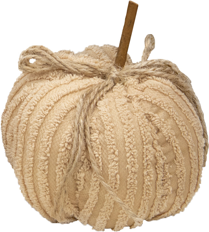 Medium Cream Chenille Pumpkin