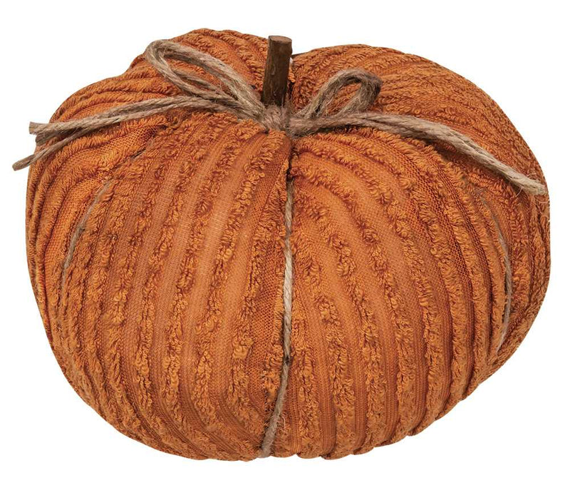 Chenille Pumpkin - 9.5" Orange