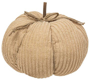 Chenille Pumpkin - 8" Cream