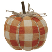 Orange Buffalo Check Pumpkin - Small