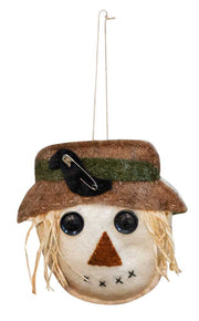 Felt Scarecrow Head Ornament