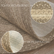 Cobblestone Jute Rug Oval w/ Pad 48x72