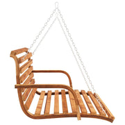 Swing Bench Solid Wood Bent with Teak Finish 49.6"x24.8"x36.2"