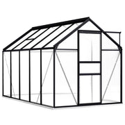 Greenhouse with Base Frame Anthracite Aluminum 63.4 ft