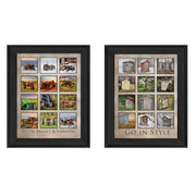 "Farming Collection" 2-Piece Vignette By Lori Deiter, Printed Wall Art, Ready To Hang Framed Poster, Black Frame