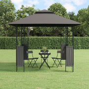 Gazebo with Roof Anthracite 118.1"x118.1"x106.3" Steel