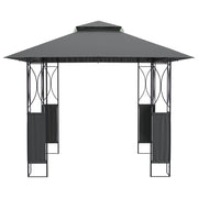 Gazebo with Roof Anthracite 118.1"x118.1"x106.3" Steel