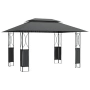 Gazebo with Roof Anthracite 157.5"x118.1"x106.3" Steel