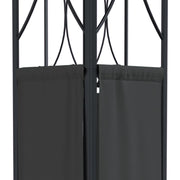 Gazebo with Roof Anthracite 157.5"x118.1"x106.3" Steel