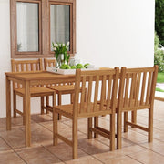 5 Piece Patio Dining Set Solid Teak Wood