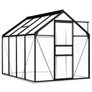 Greenhouse with Base Frame Anthracite Aluminum 51.1 ft