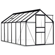 Greenhouse with Base Frame Anthracite Aluminum 75.7 ft