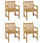 5 Piece Patio Dining Set Solid Teak Wood