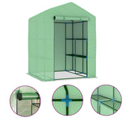 Greenhouse with Shelves Steel 56.3"x56.3"x76.8"