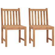 Patio Chairs 2 pcs with Cushions Solid Teak Wood