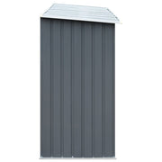 Garden Log Storage Shed Galvanized Steel 129.9"x33.1"x59.8" Gray