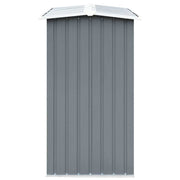 Garden Log Storage Shed Galvanized Steel 129.9"x36.2"x60.2" Gray