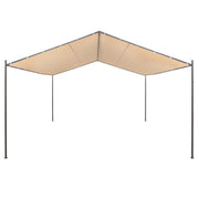 Gazebo Pavilion Tent Canopy 13' 1"x13' 1" Steel Beige