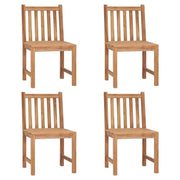 Patio Chairs 4 pcs with Cushions Solid Teak Wood