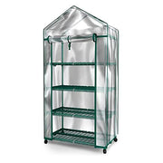 Mini Greenhouse - 4 Tiers Indoor Outdoor Greenhouse With wheels-Use in Any Season for Plants  YJ