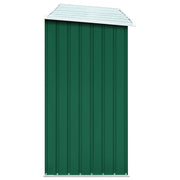 Garden Log Storage Shed Galvanized Steel 129.9"x33.1"x59.8" Green