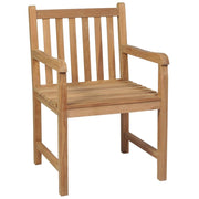 Patio Chairs 2 pcs with Cream Cushions Solid Teak Wood