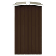 Log Storage Shed Galvanized Steel 67.7"x35.8"x60.6" Brown