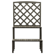 Plant Stand with Trellis Gray 27.6"x16.5"x47.2" Solid Firwood