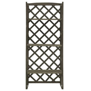 Plant Stand with Trellis Gray 23.6"x11.8"x55.1" Solid Firwood