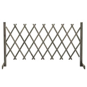 Garden Trellis Fence Gray 59.1"x31.5" Solid Firwood