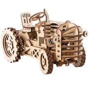 Robotime ROKR DIY 3D Wooden Puzzle Mechanical Gear Drive Tractor Assembly Toys for Kids Drop Shipping LK401