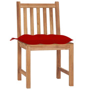 Patio Chairs 6 pcs with Cushions Solid Teak Wood