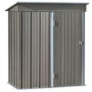 Patio 5ft Wx3ft. L Garden Shed; Metal Lean-to Storage Shed with Lockable Door; Tool Cabinet for Backyard; Lawn; Garden