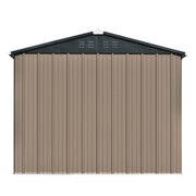 Patio 8ft x6ft Bike Shed Garden Shed; Metal Storage Shed with Lockable Doors; Tool Cabinet with Vents and Foundation Frame for Backyard; Lawn; Garden