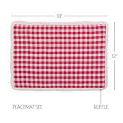 Emmie Red Placemat Set of 6 12x18