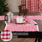 Emmie Red Placemat Set of 6 12x18