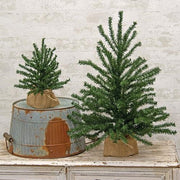 Pine Tree with Burlap Base - 12"