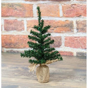 Mini Pine Tree with Burlap Base - 9"