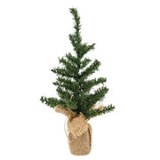 Mini Pine Tree with Burlap Base - 9"