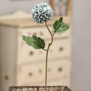 Pompom Flower Stem - 14" - Blue