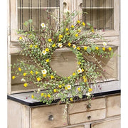 Yellow Wildflowers Wreath - 22"
