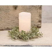 Flocked Laurel Candle Ring - 3.5"