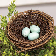 Twig & Vine Bird Nest with Blue Eggs - 5.5"