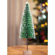 Snowy Bottle Brush Tree - 10"