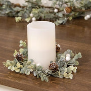 Holiday Ombre Boxwood Candle Ring - 3.5"