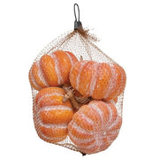 Orange Pumpkins in Bag (Set of 5)