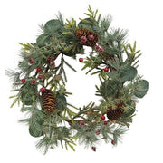 Icy Bristle Pine & Berry Wreath - 16"
